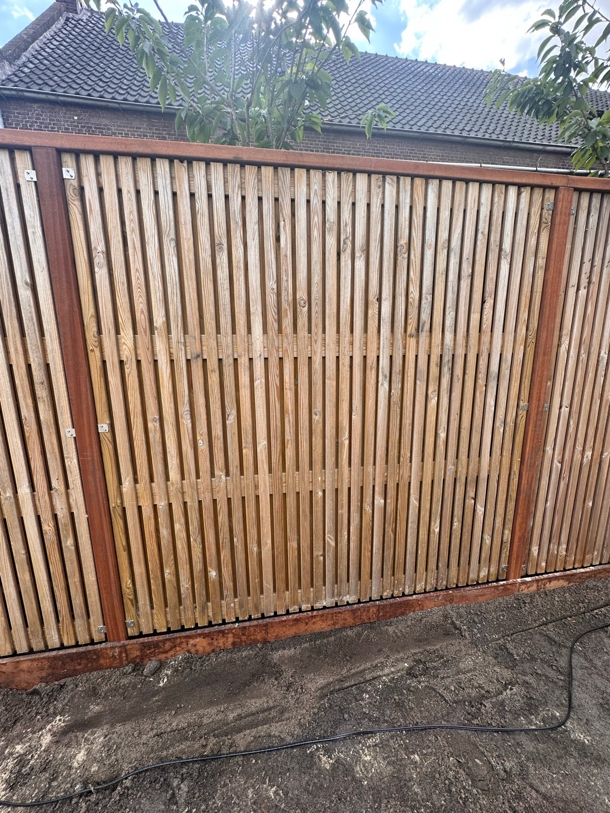 Houten schuttingdelen en palen, Tuin en Terras, Ophalen, Minder dan 3 meter, Hout, 1 tot 2 meter