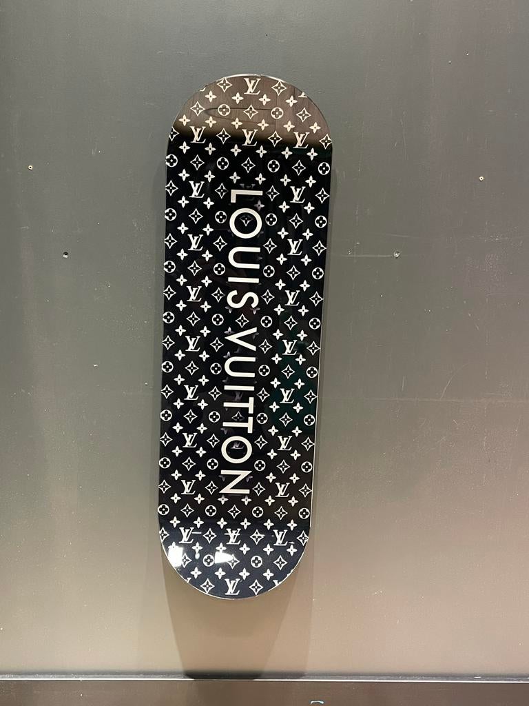 Louis Vuitton Skateboard Deck - Zwart/Wit (67x22 cm), Antiek en Kunst, Kunst | Schilderijen | Modern, Ophalen of Verzenden