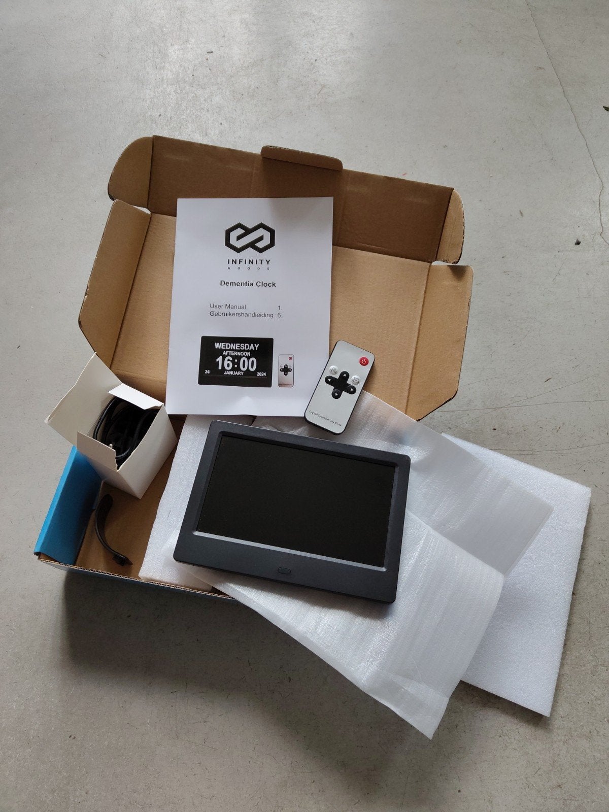 Dementieklok brixy van Infinity Goods, Ophalen of Verzenden, Tafelklok