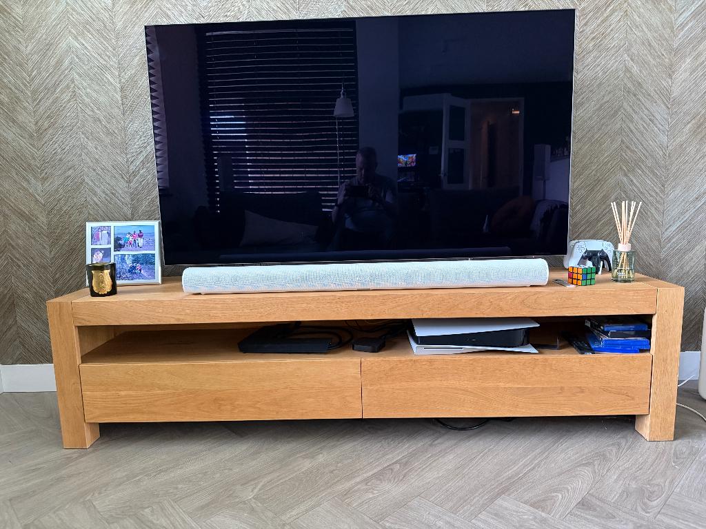 TV meubel eiken - gratis af te halen, Huis en Inrichting, Ophalen, 150 tot 200 cm, Eikenhout, Zo goed als nieuw