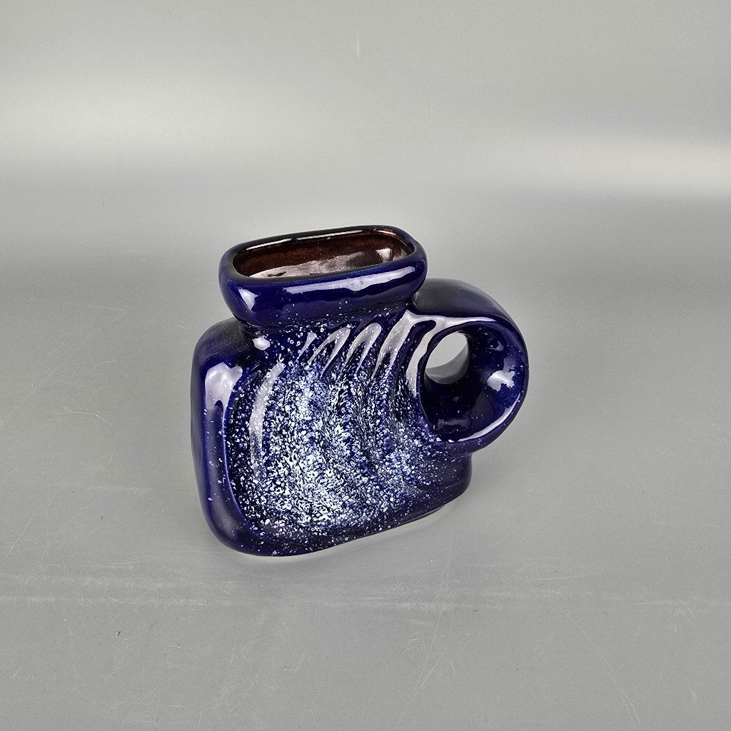 Vintage West-Duitse Fat Lava vaas. Walter Becht 155/12 blauw, Ophalen of Verzenden