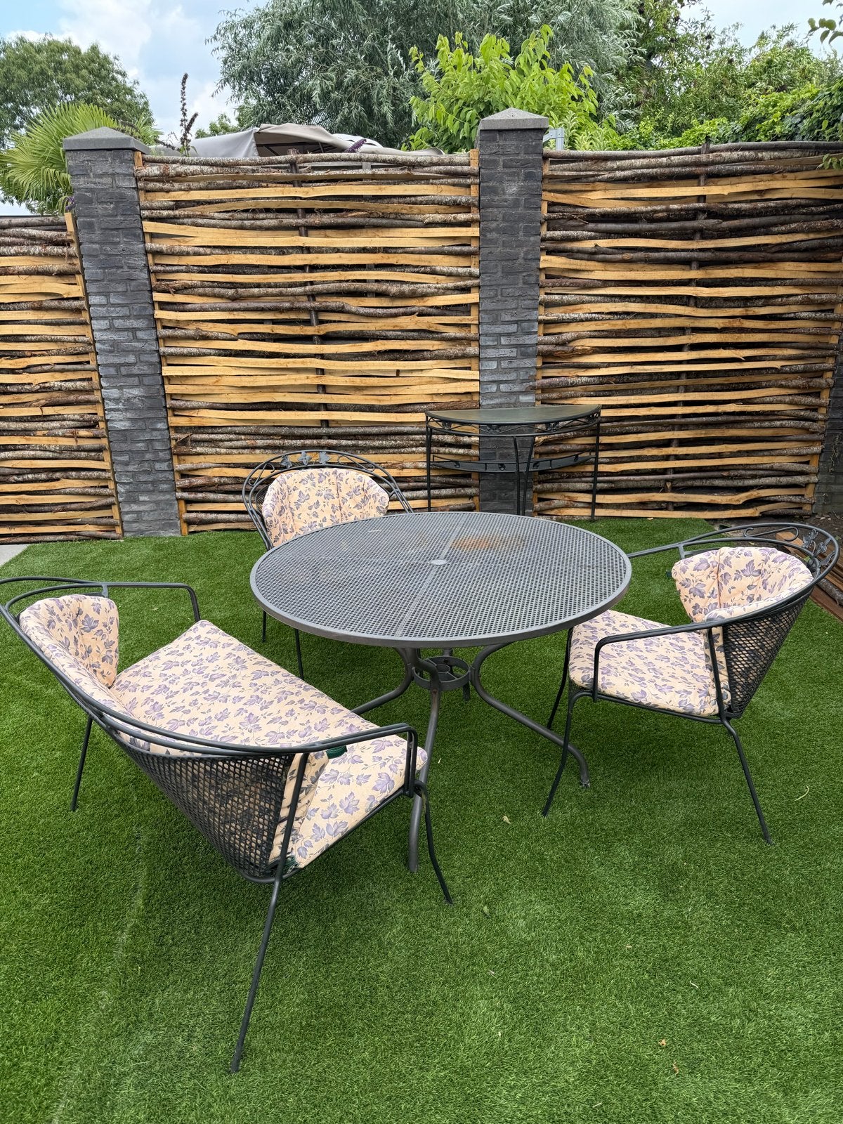 Royal Garden Elegance  5 delig ronde tuinset strekmetaal, Ophalen, Gebruikt, Eettafel, Tuinset