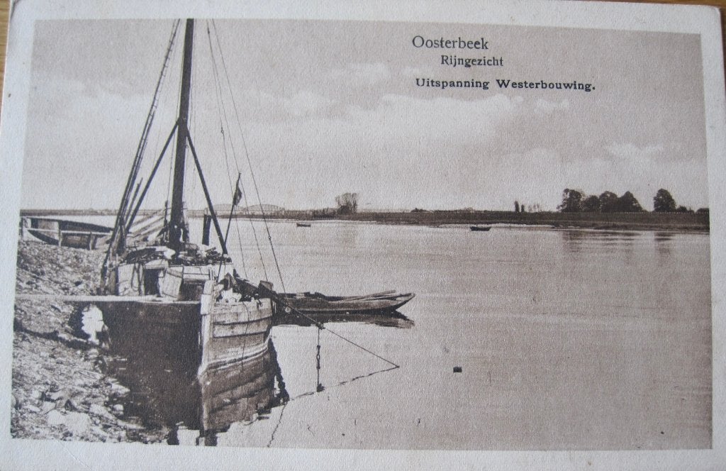 Oosterbeek - Rijngezicht - 1925, Ophalen of Verzenden, 1920 tot 1940, Gelopen, Gelderland