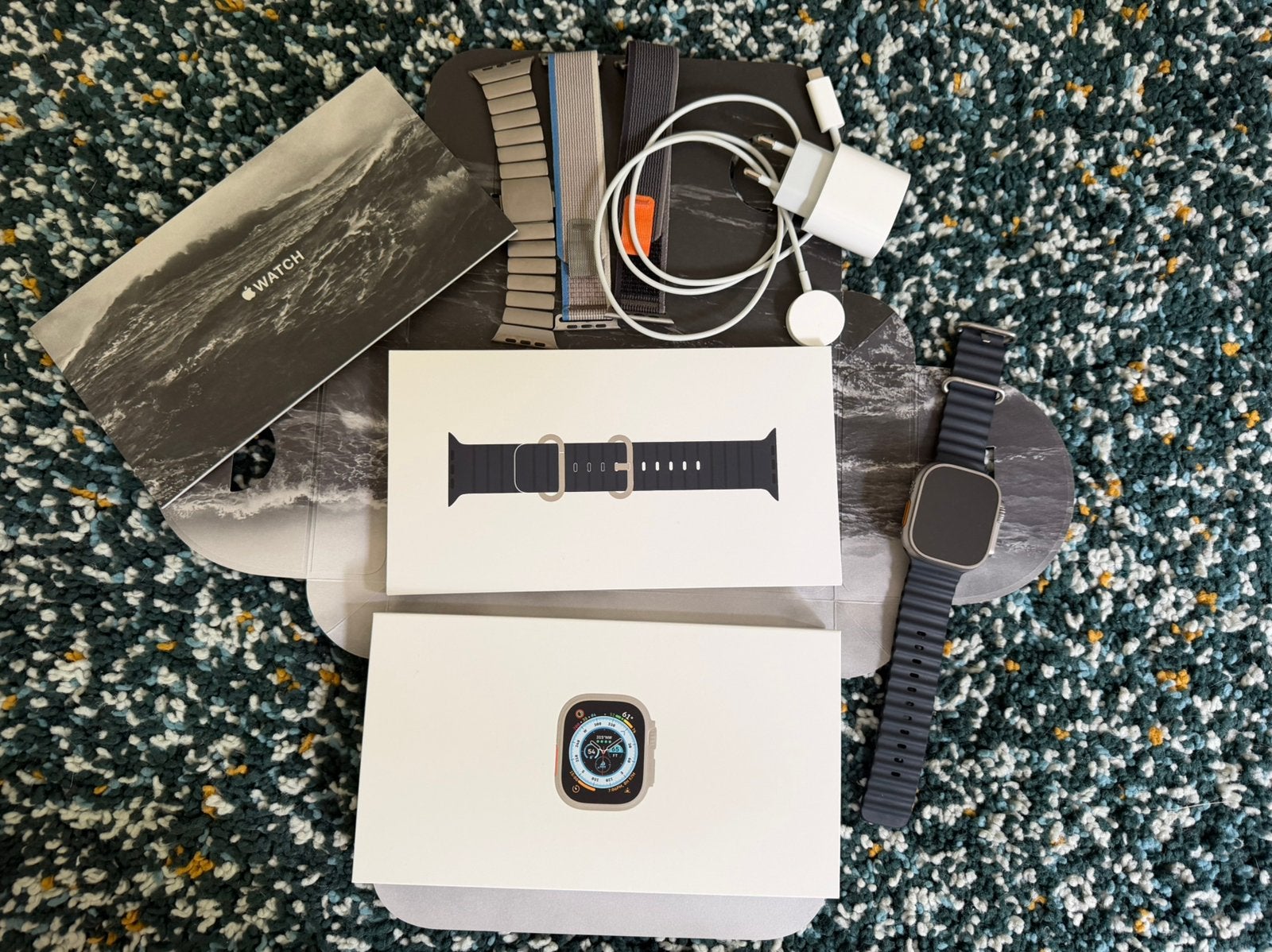 Apple Watch Ultra 1 | 88% | box + Ocean + titanium band, Ophalen, IOS, Zo goed als nieuw, Waterdicht