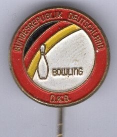 Bowling bondsrepubliek Deutschland speldje ( Z_114), Ophalen of Verzenden, Zo goed als nieuw, Sport, Speldje of Pin