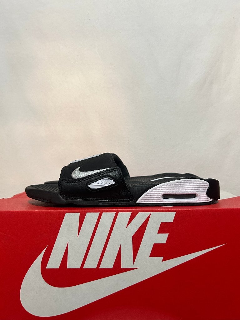 NIEUW! Maat 42,5 - Nike Air Max 90 Slide Slipper Black White, Slippers, Verzenden, Zwart, Nike
