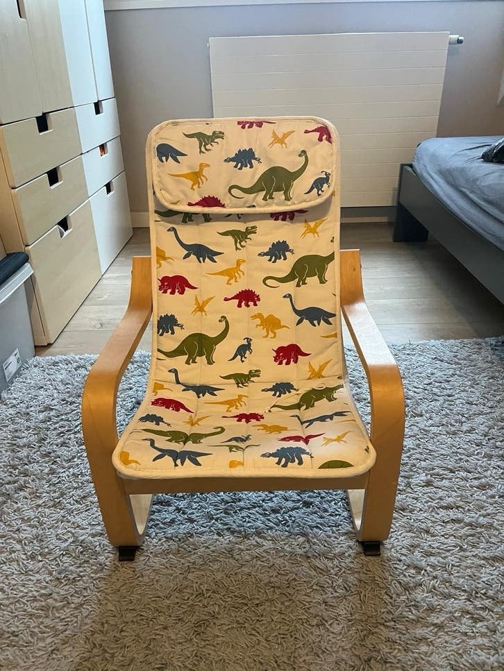 Ikea Poäng kinderstoel met dinosaurushoes, Ophalen of Verzenden, Gebruikt, Stoel(en)