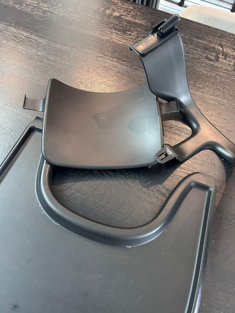Stokke Tripp Trapp Baby Set en Eetblad Zwart, Ophalen of Verzenden, Zo goed als nieuw, Meegroeistoel, Afneembaar eetblad