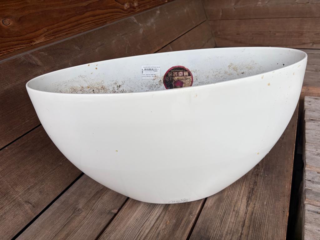 Bloempot Art & Vogue wit kunststof met binnenpot, Kunststof, Binnen, Zo goed als nieuw, Minder dan 40 cm