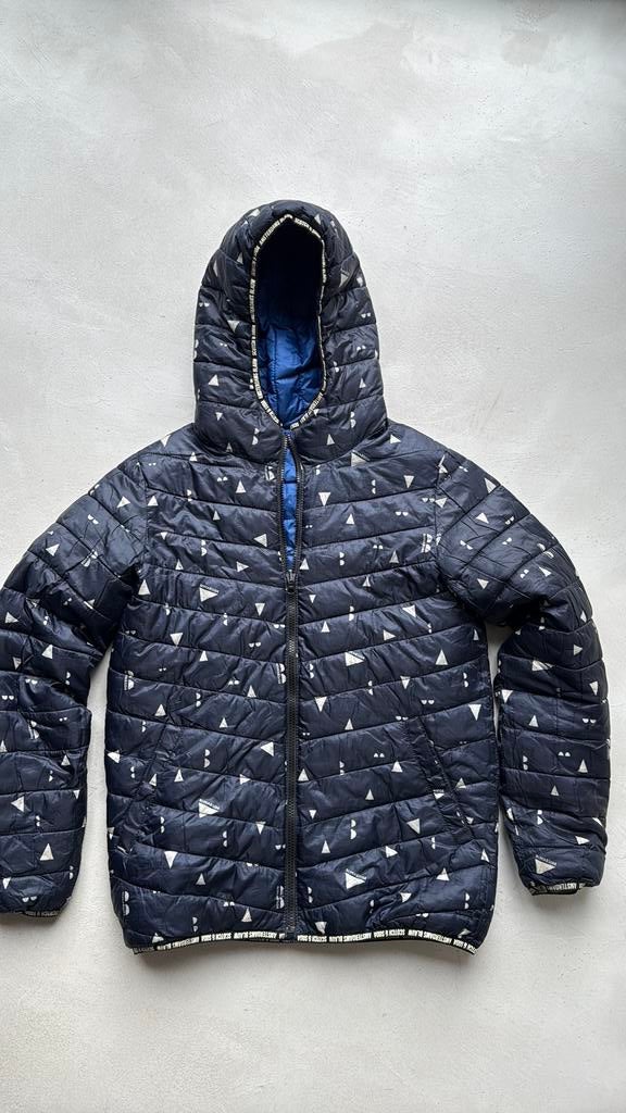 Winterjas maat 16 jaar of S blauw en donkerblauw, Ophalen of Verzenden, Gebruikt