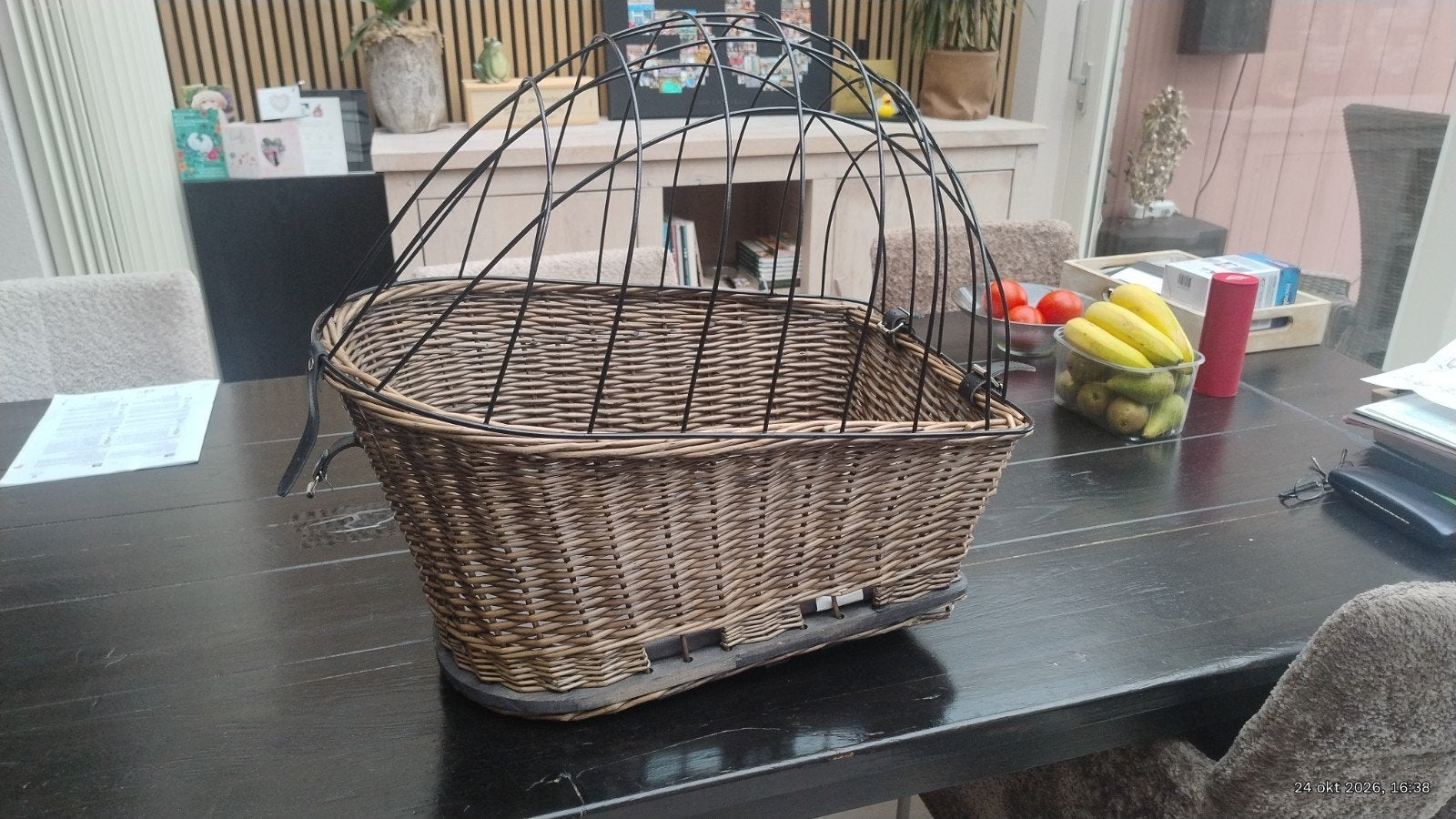 Hondenfietsmand met kooi - Zo goed als nieuw, Ophalen, Zo goed als nieuw, Onbekend