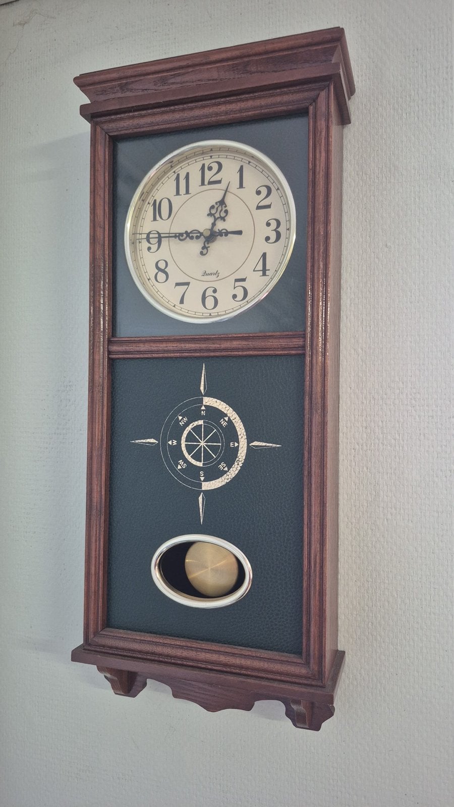 Spirit of St. Louis Houten Wandklok met Slinger - Jaren '90, Antiek en Kunst, Ophalen of Verzenden