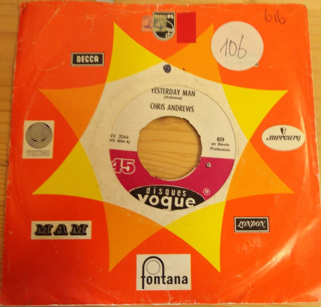Chris Andrews > Yesterday man, Cd's en Dvd's, Vinyl Singles, Ophalen of Verzenden, Gebruikt, Pop