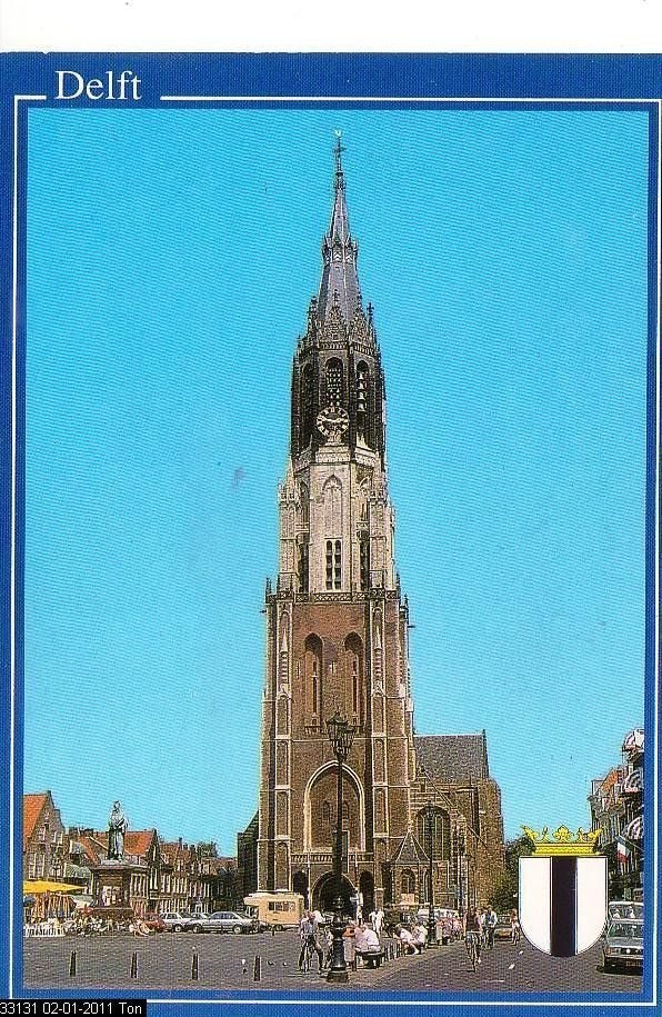 Ansichtkaart 	Delft	Nieuwe Kerk, Verzenden, 1980 tot heden, Ongelopen, Zuid-Holland