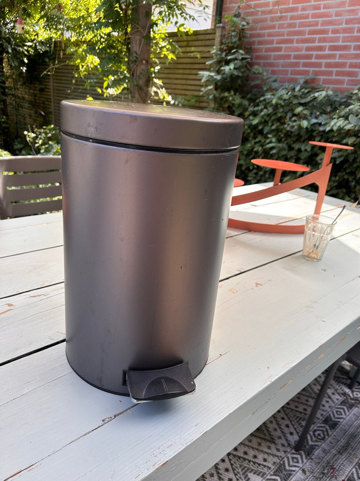 Brabantia pedaalemmer 12 liter - Gebruikt, 10 tot 20 liter, Ophalen, Gebruikt, Met pedaal