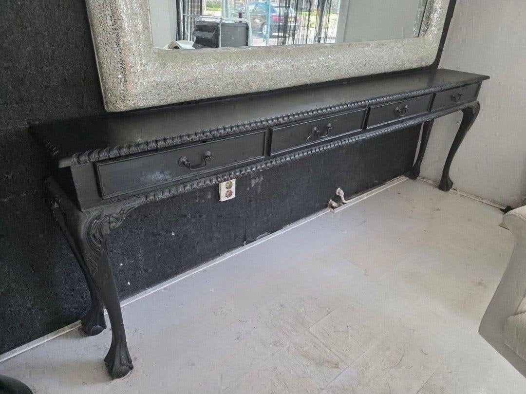 sidetable wandtafel barok brocante landelijk zwart, Huis en Inrichting, Ophalen, 25 tot 50 cm, Rechthoekig, 150 tot 200 cm