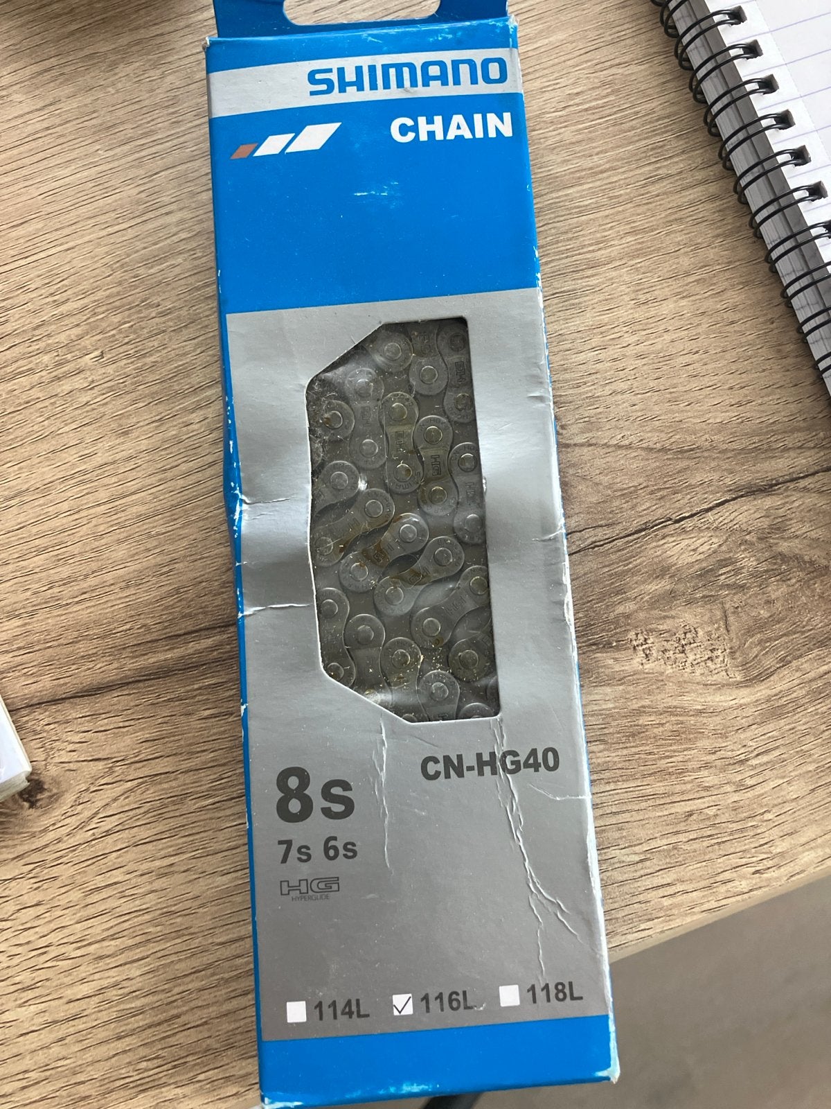 Nieuwe Shimano CN-HG40 fietsketting 8s/7s/6s 116L, Fietsen en Brommers, Ophalen of Verzenden, Nieuw, Derailleur of Ketting
