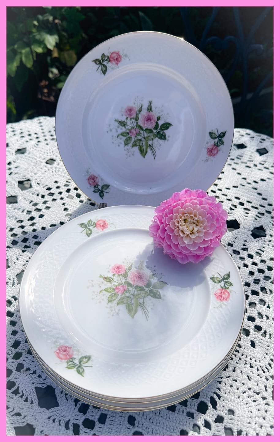 Brocante bordjes high tea servies gebakbordjes Annabell, Ophalen of Verzenden