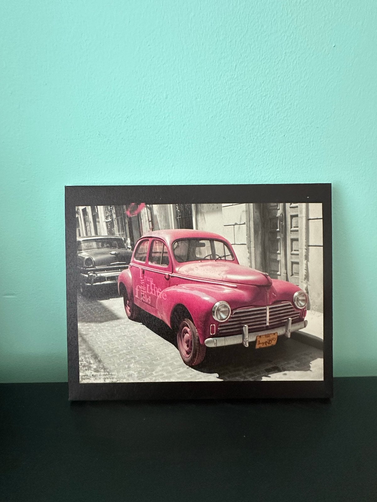 CANVAS - Auto | Retro | Old Timer | Klassiek | Vintage, Voertuigen, Hout, Op houten frame, Ophalen of Verzenden