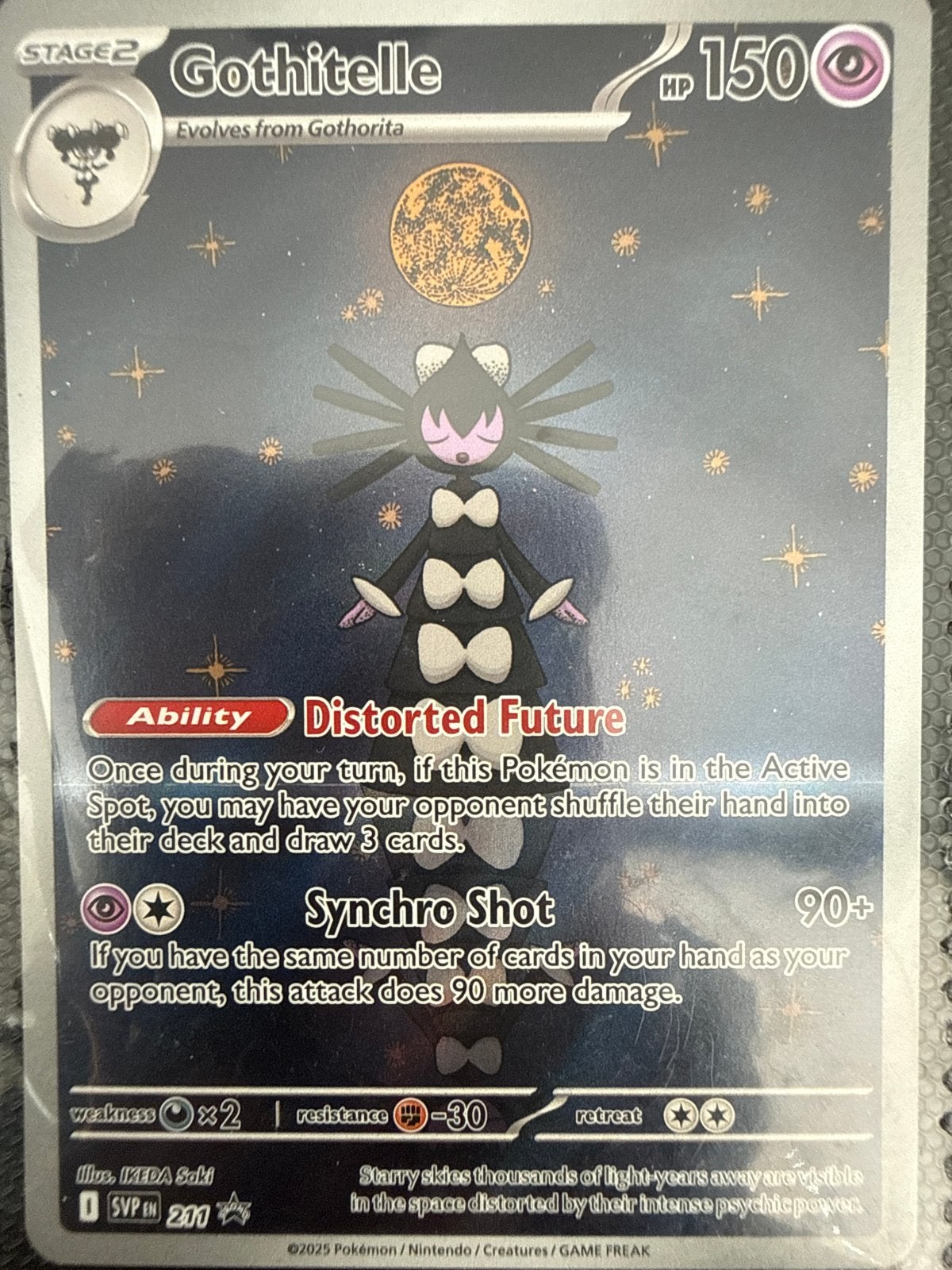 Gothitelle Pokémon Kaart - Distorted Future (SVP EN 201), Ophalen of Verzenden, Zo goed als nieuw, Losse kaart