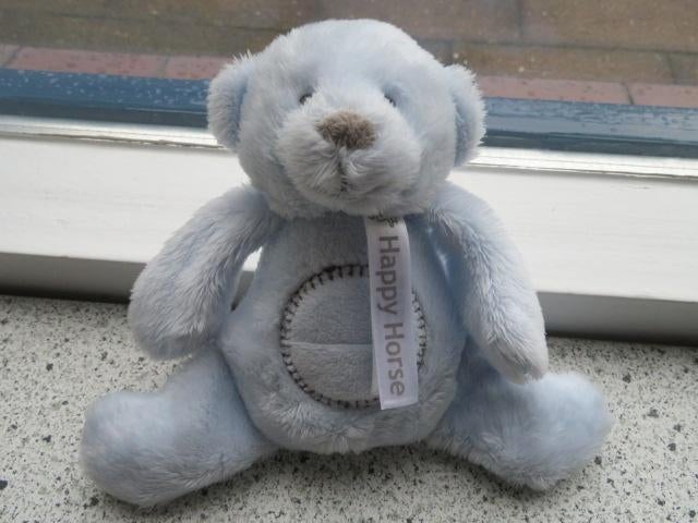 Beer Bear Bibi merk Happy Horse licht blauw velours meet ca, Beer, Happy Horse, Blauw, Wasbaar