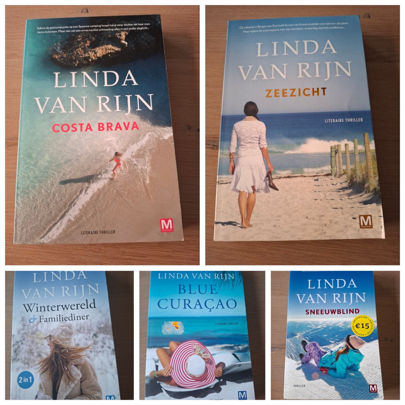 5 thrillers van Linda van Rijn: Costa Brava, Zeezicht, etc., Ophalen of Verzenden, Gelezen, Linda van Rijn
