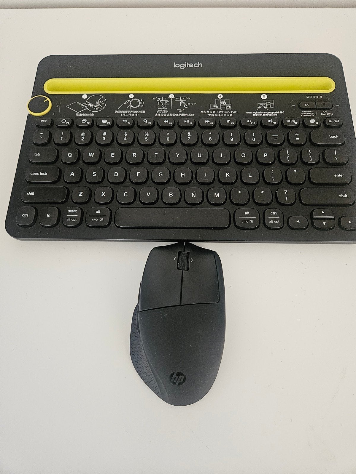 Bluetooth Multi-Device Keyboard and Mouse - Logitech and HP, Computers en Software, Logitech, Ophalen of Verzenden, Zo goed als nieuw