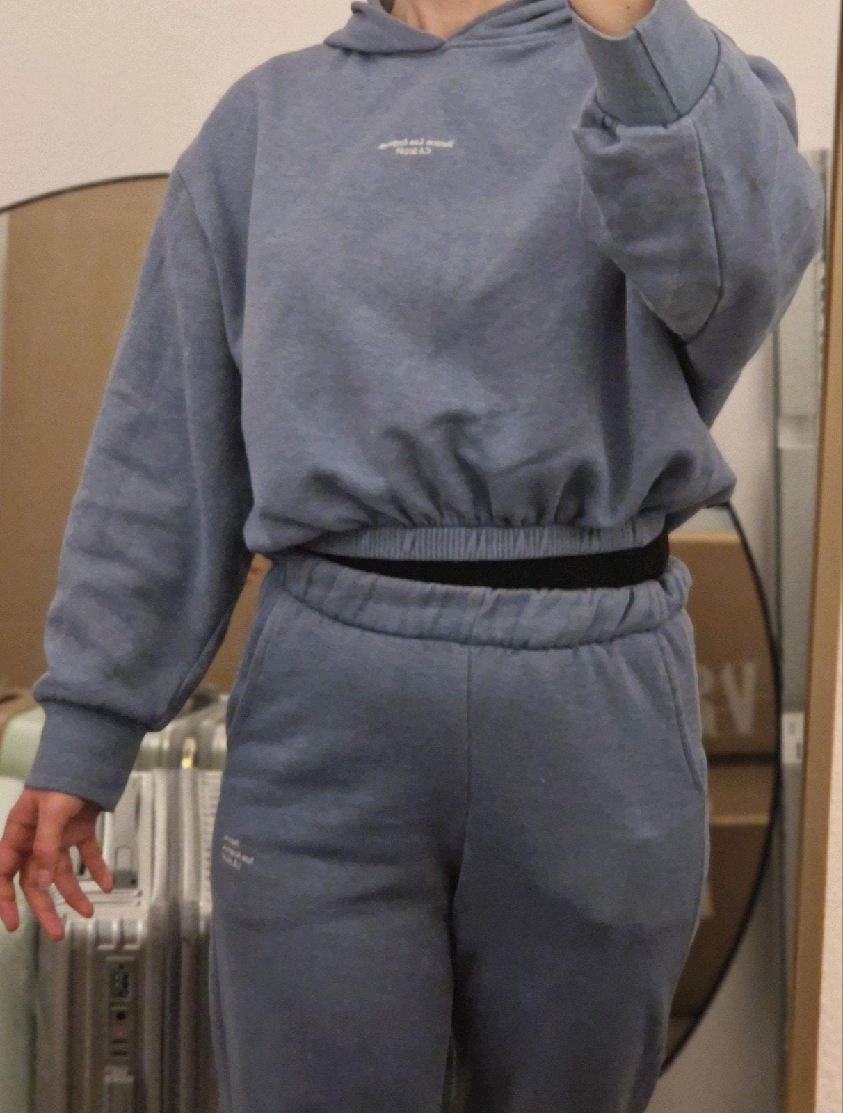 Zara cropped joggingpak blauw maat s huispak trainingspak, Kleding | Dames, Sportkleding, Zara, Overige typen, Zo goed als nieuw