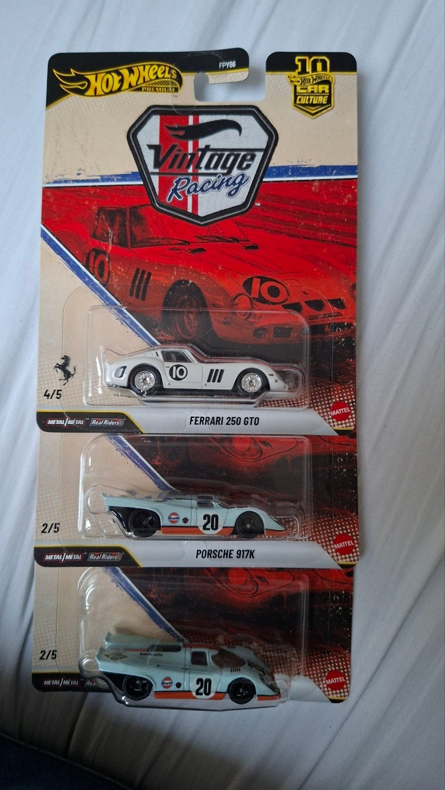 Hot Wheels Premium Vintage Racing Collectie (3 stuks), Ophalen of Verzenden, Nieuw, Auto, Overige merken