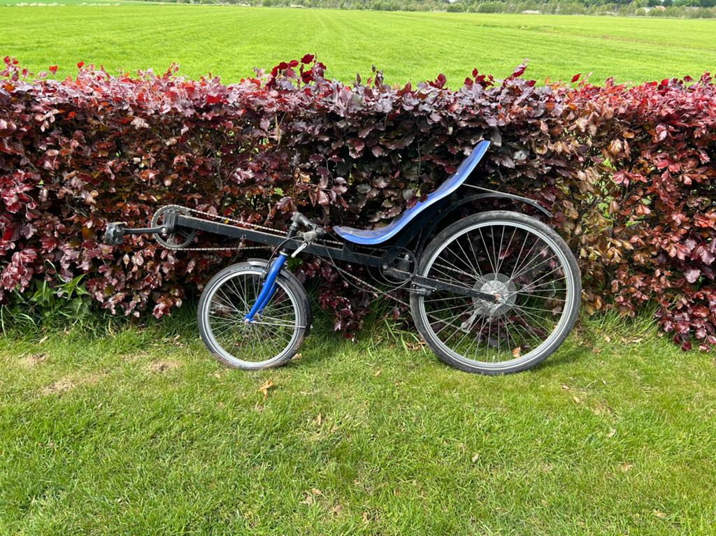 Eigenbouw ligfiets, Fietsen en Brommers, Fietsen | Ligfietsen, Ophalen, Gebruikt, Onderstuur, Overige merken