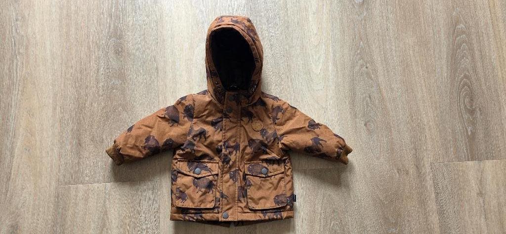 Winterjas Noppies maat 68 bizon print, Kinderen en Baby's, Babykleding | Maat 68, Verzenden, Zo goed als nieuw, Jasje, Jongetje