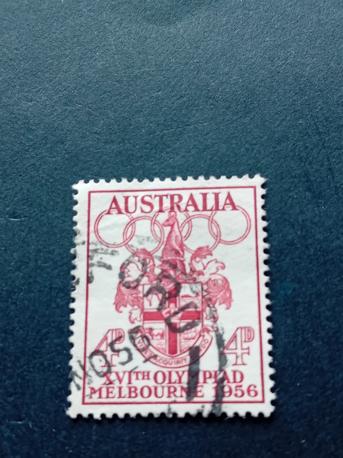 Australische postzegel Olympische Spelen Melbourne 1956, Ophalen of Verzenden, Sport
