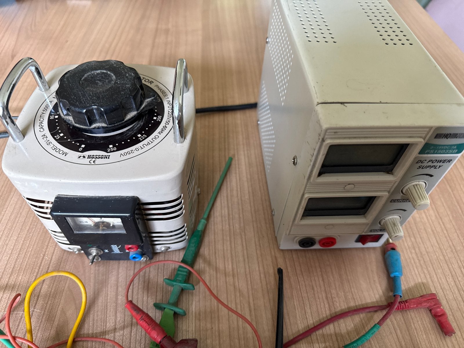 Variac Voltage Regulator & DC Voeding Set, Hobby en Vrije tijd, Elektronica-componenten, Gebruikt, Ophalen of Verzenden