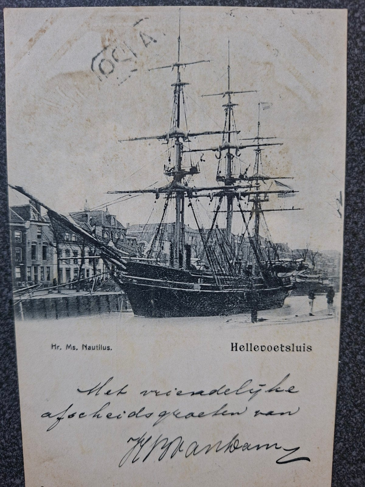 Hellevoetsluis Hr. Ms Nautilus 1905, Ophalen of Verzenden, Voor 1920, Gelopen, Noord-Holland