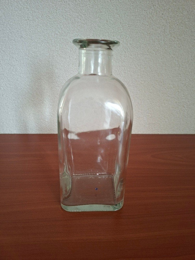 glazen fles / vaas, Overige kleuren, Ophalen of Verzenden, Minder dan 50 cm, Glas