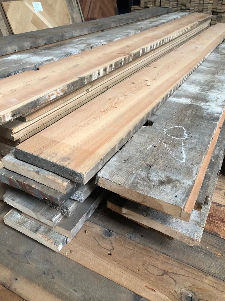 Losse oude planken -grenen- 1 zijde geschaafd, Ophalen, Gebruikt, 180 tot 250 cm, Planken