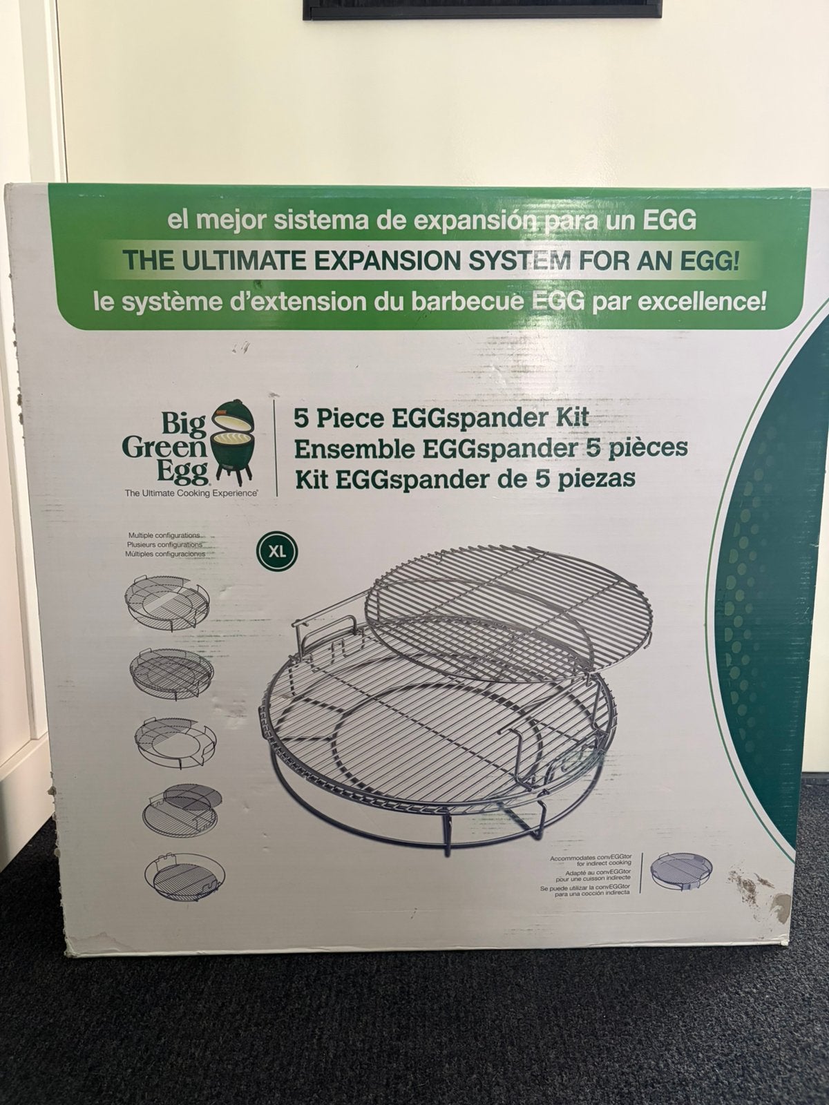 GLOEDNIEUW! BIG GREEN EGG 5 DELIGE EGGSPANDER KIT XLARGE, Tuin en Terras, Ophalen of Verzenden, Nieuw