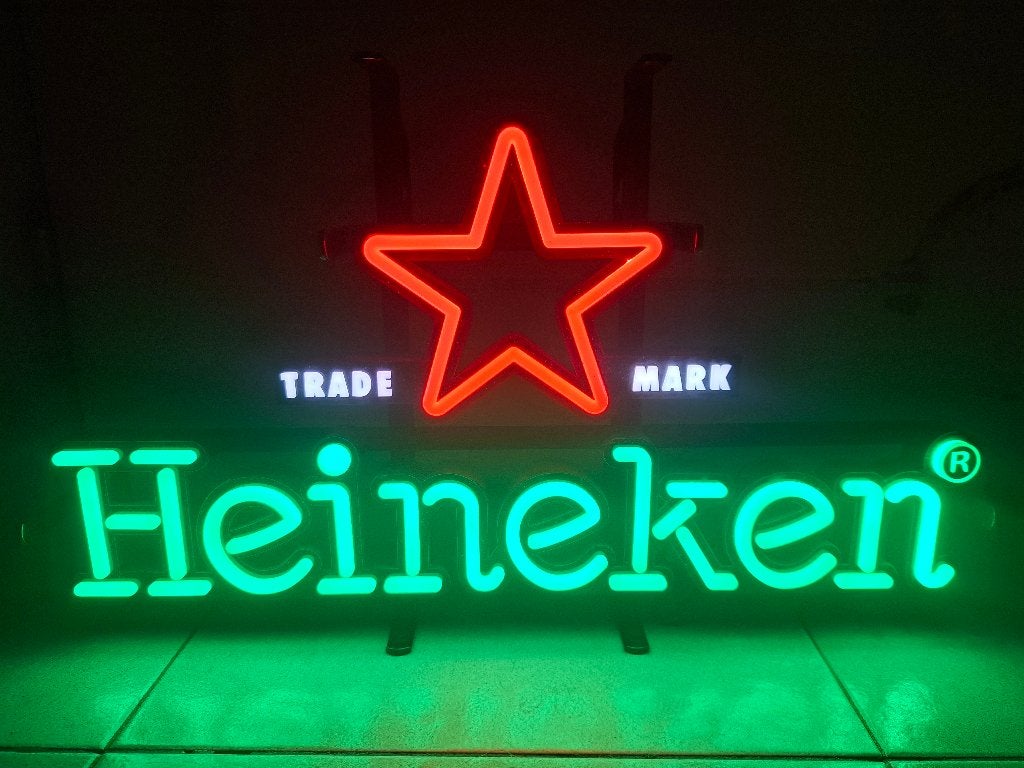 Authentiek nieuwe lichtreclame Heineken, Ophalen of Verzenden, Nieuw, Lichtbak of (neon) lamp