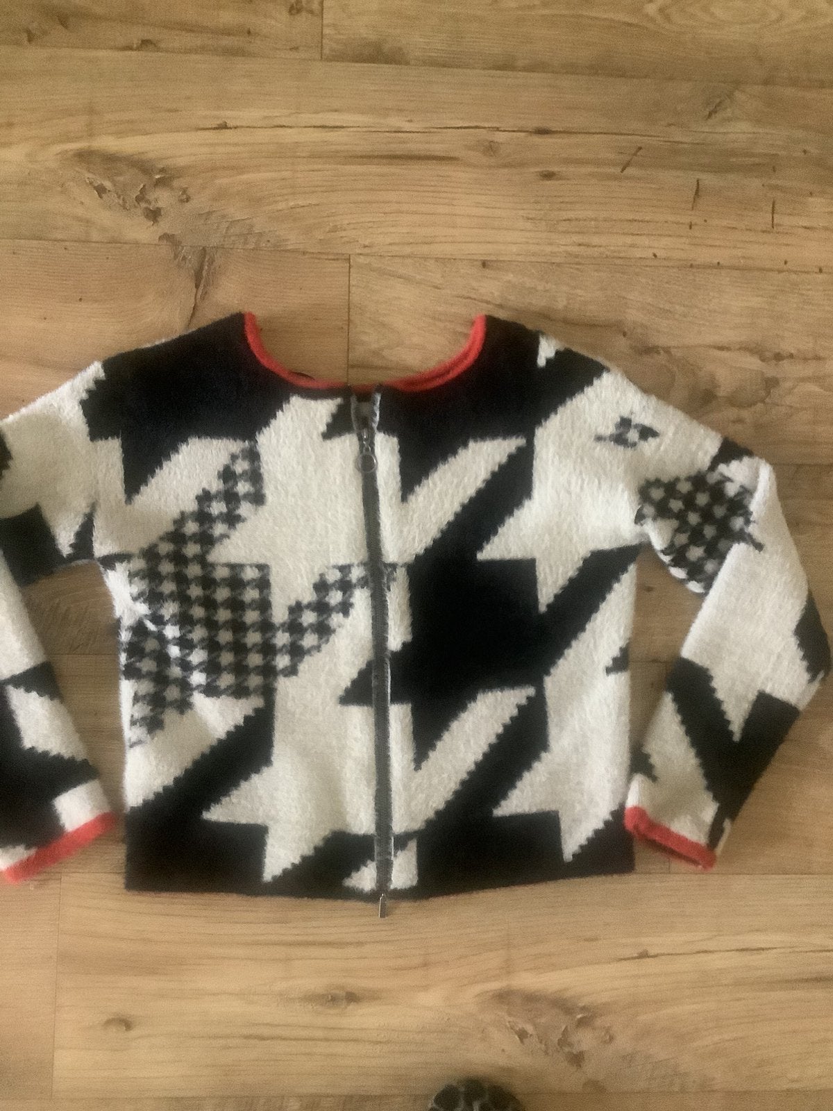 Oui warm zwart/Wit vest S/M, Ophalen of Verzenden, Zo goed als nieuw, Zwart