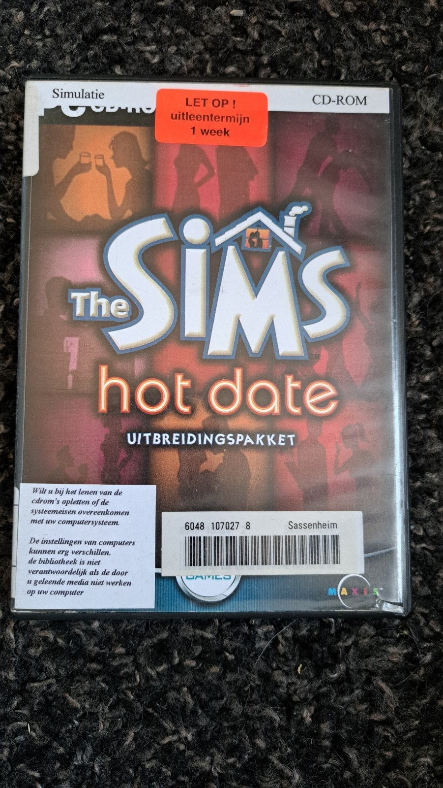 The Sims Hot Date Uitbreidingspakket CD-ROM, Gebruikt, 1 speler, Ophalen of Verzenden, Vanaf 7 jaar