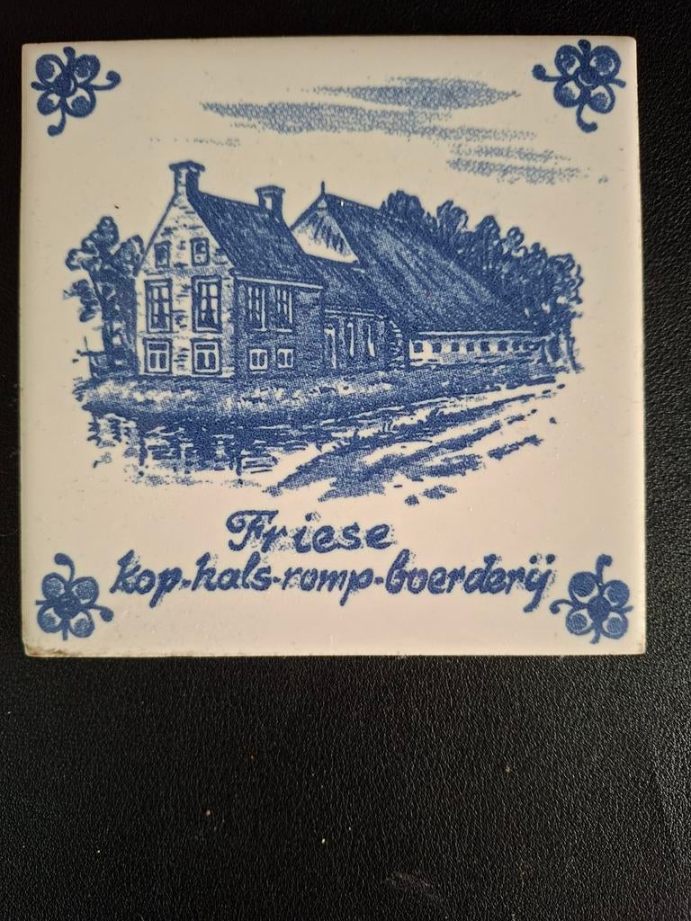 Tegeltje Friese kop-hals-romp-boerderij, Ophalen of Verzenden