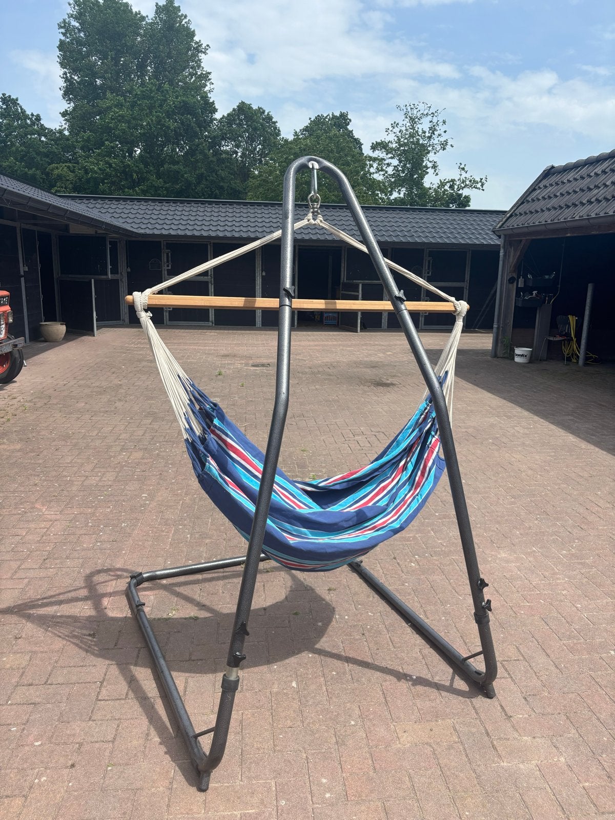 Hangmat en hangstoel met standaard, Ophalen, Binnen, Gebruikt, Met standaard