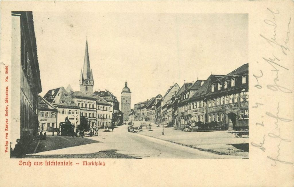 379-135-005 Lichtenfels Marktplatz, Ophalen of Verzenden, Voor 1920, Duitsland