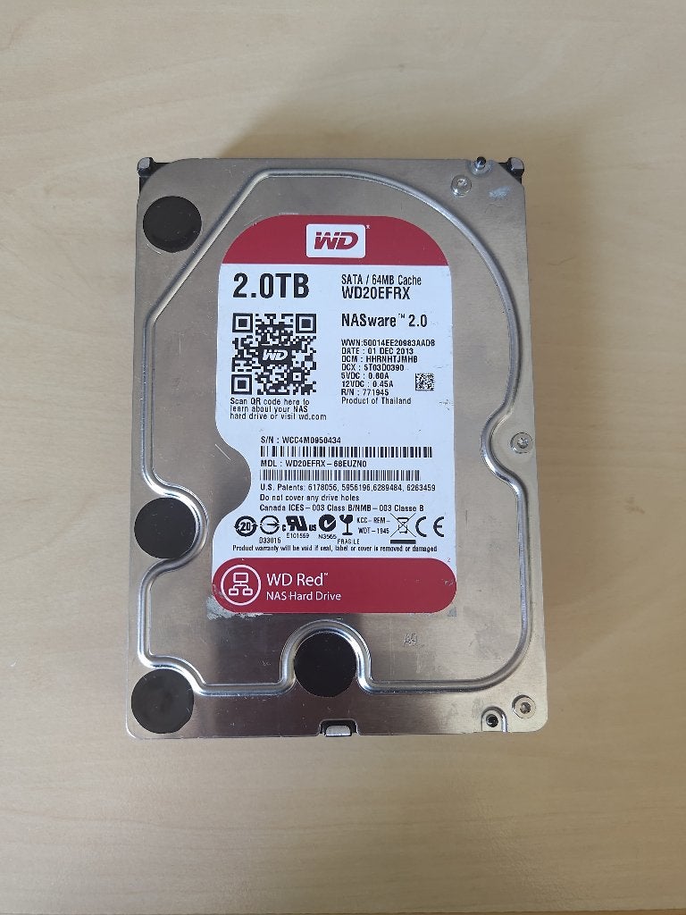 WD Red 2 TB HDD, Computers en Software, Harde schijven, Intern, Ophalen of Verzenden, Zo goed als nieuw, WD Red