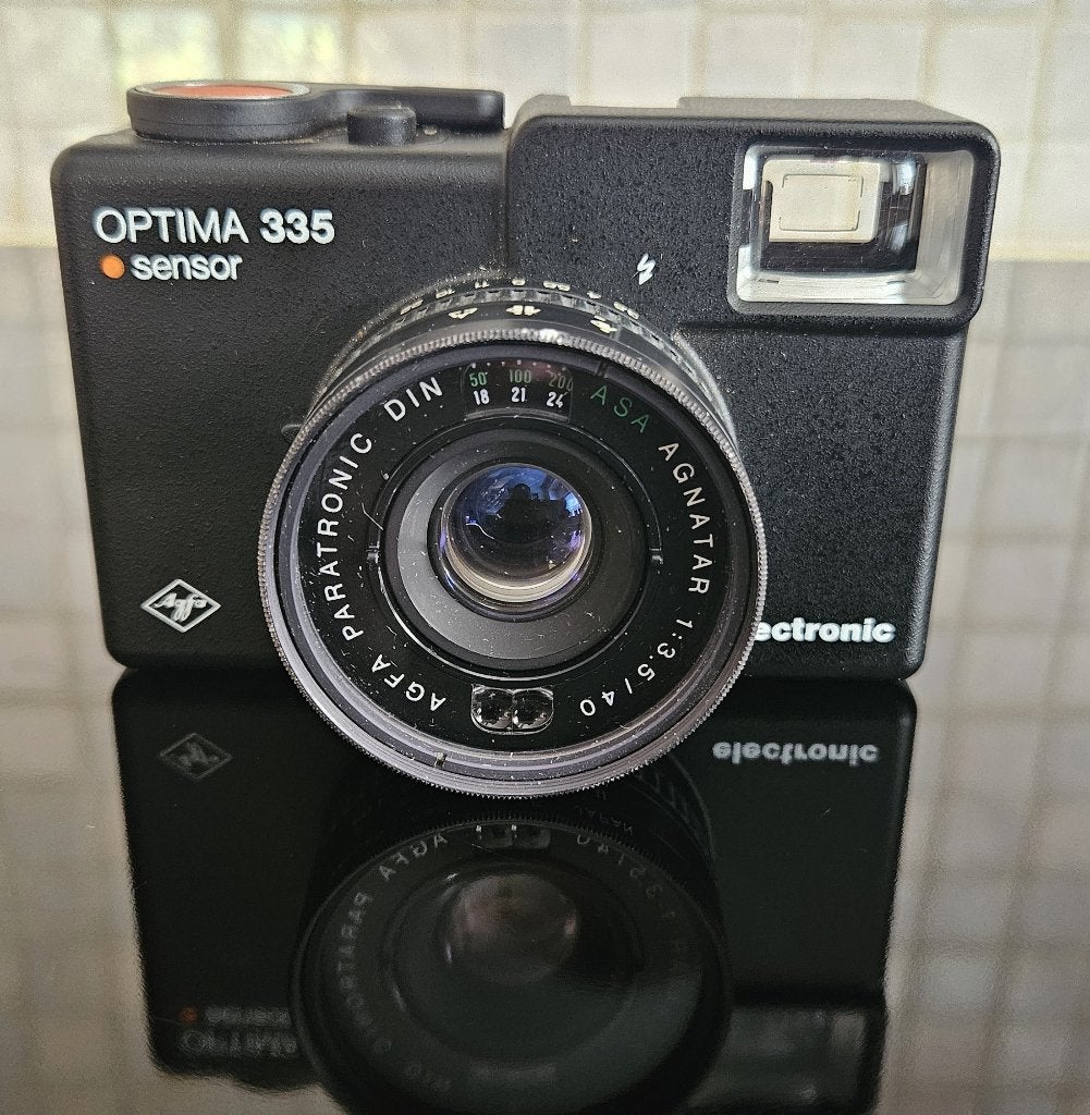 SET: Agfa Optima 335 Sensor Camera + Optima Lux Flitser, Audio, Tv en Foto, Ophalen of Verzenden, Gebruikt, Compact, Overige Merken