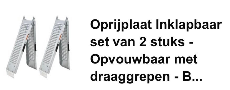 Oprijplaat inklapbaar, Eén persoon, Cadeaubon