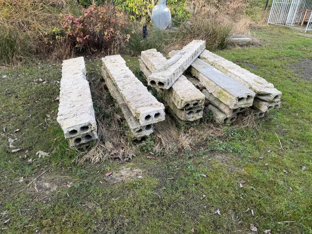 Te koop betonnen kanaalplaten vloerplaten, Ophalen, Gebruikt, Steen of Klei, 10 m² of meer