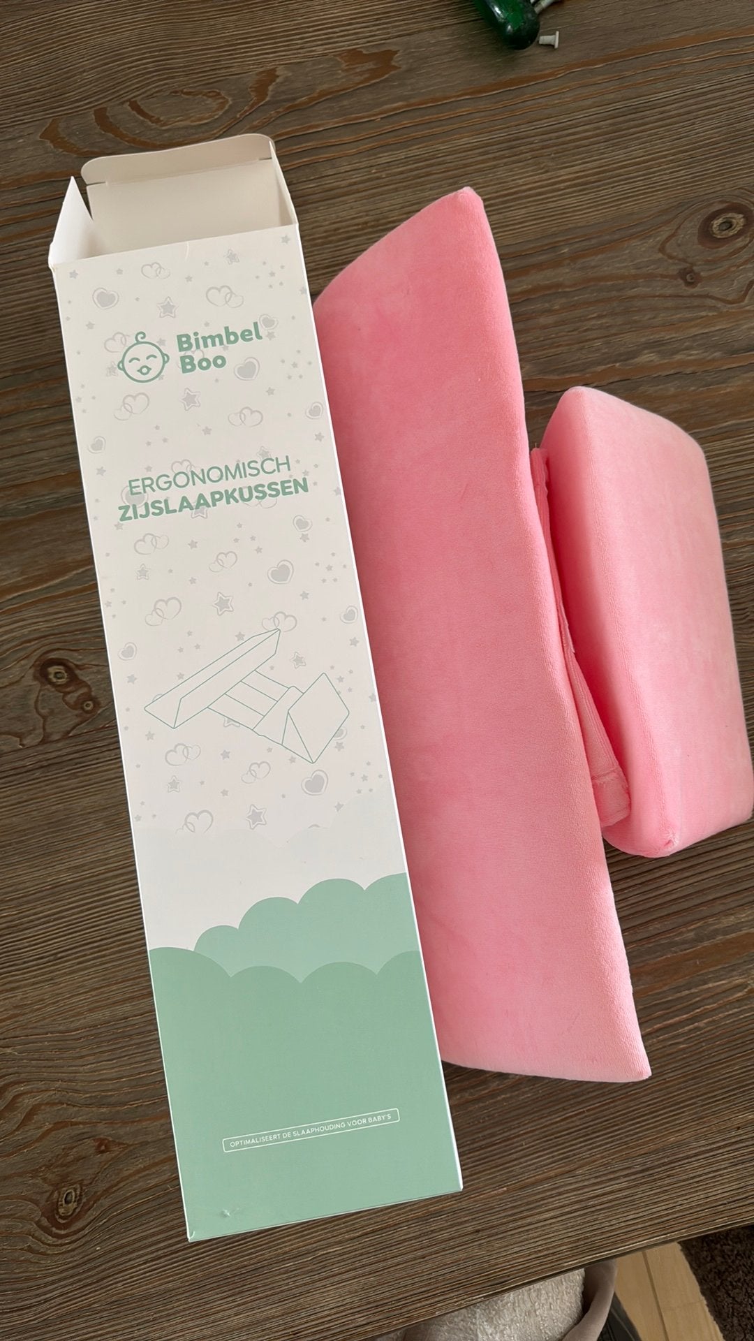 NIET GEBRUIKT Bimbel Boo Ergonomisch Zijslaapkussen - Nieuw, Kinderen en Baby's, Ophalen, Nieuw