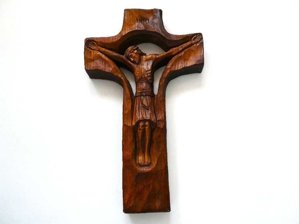 Kruisbeeld met corpus Jezus, Antiek en Kunst, Antiek | Religie, Ophalen of Verzenden