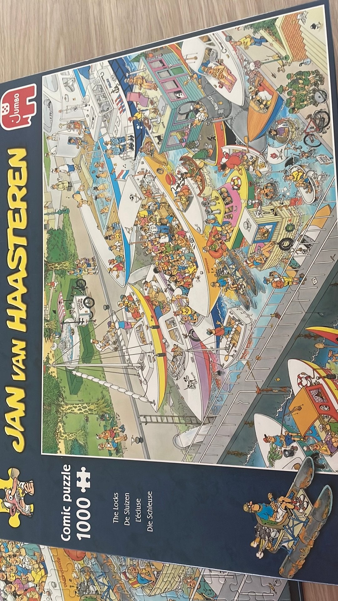 Jan van Haasteren De Sluizen 1000 stukjes, Hobby en Vrije tijd, Denksport en Puzzels, Ophalen of Verzenden, Zo goed als nieuw